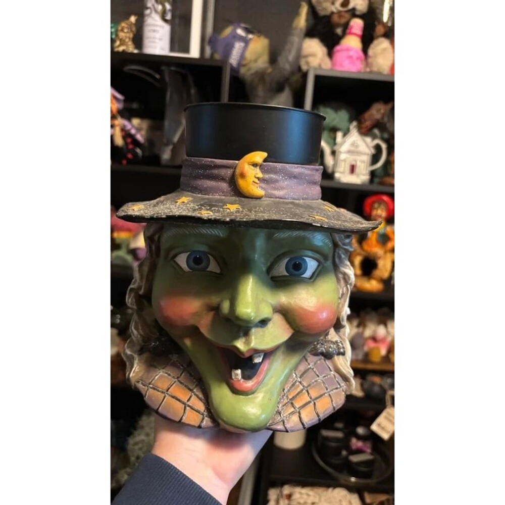 Halloween witch candle holder